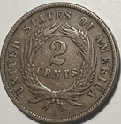 1865  Two Cent Piece Nice Us Type 2c Civil War Copper Coin Collection Upgrade