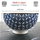 5 Japanese Porcelain Rice Bowls Gift Set Miso Soup Bowl Blue Made In Japan 4686