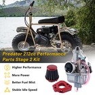 Vm22 Carburetor Upgrade Intake Pipe Mainfold 26mm Kit For 196cc Clones Mini Bike