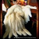 Thrown Blanket - Plush Fox - Faux Fur - Fox Tail Fringe - Minky Cuddle Fur Lined