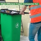 Manual Trash Compactor Roadside Trash Can Adjustable Handle  25-145 Gal