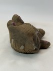 Vintage Playful Cat Kitten Figurine  Brown Ceramic Lying On Side
