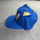 Sonic The Hedgehog Hat Cap Snap Back One Size Boys Blue 3d Ears Logo Cartoon