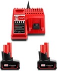 2 Pack 6 5ah For Milwaukee 12v M12 6ah Battery With Charger Combo 48-11-2460