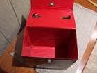 Vintage 45 Rpm Record Case Black Vinyl 5 X 8 X 8  Red Inside