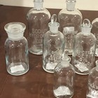 20 Vintage Glass Apothecary Chemical Reagent Bottles W  Stoppers