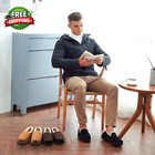 Moccasins For Men House Slippers Indoor Outdoor Plush Mens Bedroom Shoes With Ha