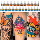 Ink Set 54 Complete Colors Pigment Kit 1 6oz  5ml  Tattoo Supply For Tattoo New