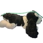 Russ Berrie Cocker Spaniel Dog Black    White  10  Vintage Plush Stuffed Animal