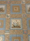 Coastal Nautical Beach Bliss Hand Crafted Quilt Throw 61x93     Never Used