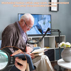 Magnifying Floor Lamp With Light And Stand  4 3 Inch Optical Glass Lens  Led 5