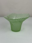 Viking Glass Handmade Windswept Flared Candle Holder Votive Green W  Sticker Usa