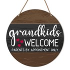 Funny Welcome Sign For Front Door  Grandkids Welcome Parents By Appointment H1