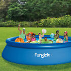 Funsicle 15  X 36  Quickset Inflatable Ring Top Outdoor Above Ground Pool W pump