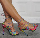 Womens Ankle Strap Court Shoes Ladies Block High Heels Dance Wedding Pumps Sz