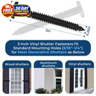 60 Pcs 3 Inch Vinyl Shutter Fasteners Heavy-duty Loks For Black