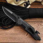 7 8  Spring Open Assisted Tactical Folding Pocket Knife Edc Blade Rescue Combat