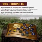 Handmade Challenge Coin Display For Military And Coin Collectors Wood Stain