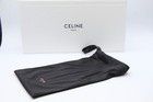New Celine Brown Leather Strap Pouch Sunglasses Eyeglasses Case White Box