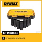 1 2 In  Drive Metric Impact Socket Set  7-piece 