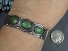 Fred Harvey Era Navajo Cerrillos Turquoise Sterling Silver Snakes Cuff Bracelet
