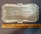 Metal    at Rest    Casket Plate 8x4 Inches Funeral Death Coffin