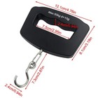 Afunta 50kg 10g Lcd Home Electronic Digital Portable Hanging Weight Hook Travel