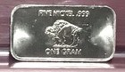 1 Bar - 1 G Gram Nickel Buffalo Bar Bullion  999 Fine Precious Metal
