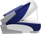 Xgear Deluxe Back Boat Seat Fold-down Fishing Boat Seat White blue 1 Seat