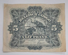 1944 Issue Belgian Congo 5 Francs Note P  13ac Vf 