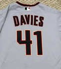 Davies Size 42  41 2022 Arizona Diamondbacks Road Game Jersey Issued Mlb