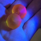 Vintage German Manganese Glass Beads   Large Diamond Bicone Yellow Matte Finish