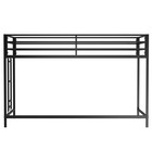 Sturdy Junior Twin Loft Bed Black For Kids  Space Saving  Loft Bed Easy Climbing