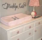 Personalized Name Hearts Girls  Vinyl Wall Art Decal Kids Children Nursery Room
