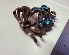 Collection Lot Amazing Vintage Sterling Silver Hobe Brooch Blue Stones - T7