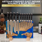 Sliceelite Blue Resin Magnetic Knife Block   Double-sided Kitchen Knife Holder