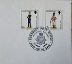 1976 Guernsey Scott 147 148 Royal Militia Fdc Interphil 76 Philadelphia Cancel