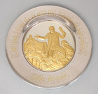Franklin Mint 1974 Bicentennial John Adams Sterling Silver   24kt Gold Plate