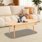 Modern Solid Wood Coffee Table With Storage With Double Drawers For Living Room