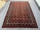 Antique Red Afghan Bokhara Area Rug 6x8 Handmade Persian Style Oriental Carpet