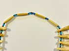 Antique Native American Indian Buffalo Tooth Necklace  Old Trade Beads  1880 s