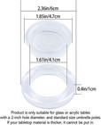 2 Inch Silicon Patio Table Umbrella Hole Ring For Standard Table Hole  2 Set Umb