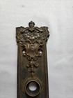 Antique Victorian Cast Iron Door Plate Floral Design