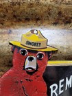 Vintage Smokey Bear Porcelain Sign Old Us Forest Service National Park Fires Usa