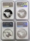2017 Silver 225th American Liberty 4 Medal Set 1oz Ngc 70 West Point Mint 