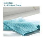 Nwt Norwex Kitchen Towel Diamond Textured Turquoise Teal Hand Dish Microfiber