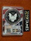 2019 W Proof Silver Eagle Pcgs Pr70 Dcam First Day Of Issue Fdi Usa Flag Core