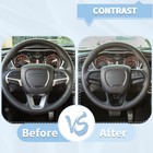 13x Carbon Fiber Steering Wheel Dash Panel Cover Trim Kit For Dodge Charger 15 