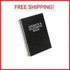 Iconikal Address And Telephone Book  Black  8 X 5 Inches For Organizing Names  A
