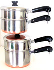 Vintage Revere Ware Pre 1968 2   3 Qt With Steamer And Double Boiler Inserts